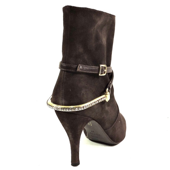 THE SELLER 🇮🇹 WOMEN'S BROWN SUEDE COMFORT FASHION ANKLE BOOTIES - Picture 5 of 7